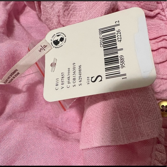 BNWT Free People Top Wink My Way In Chalk Pink - Picture 7 of 11